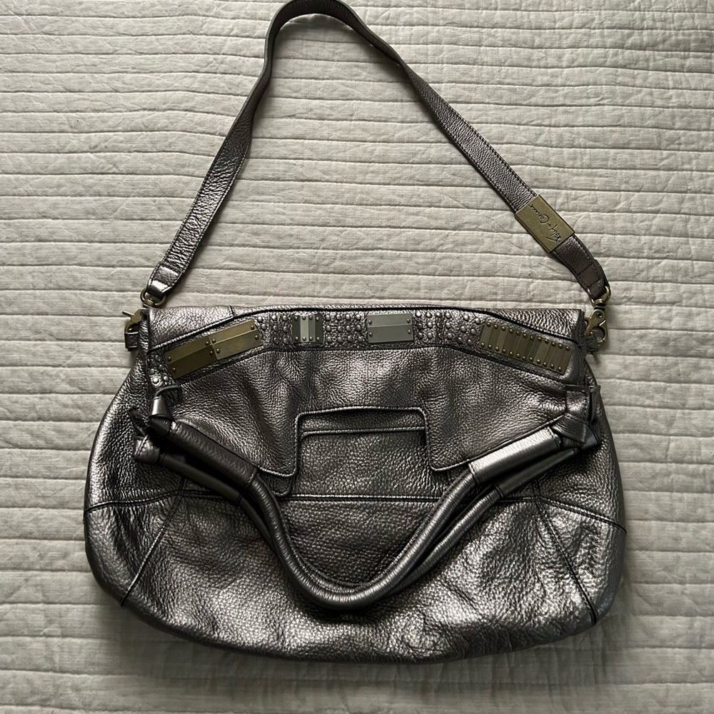 CLOSEOUT!! New Foley + Corinna Metallic Leather Hobo Bag